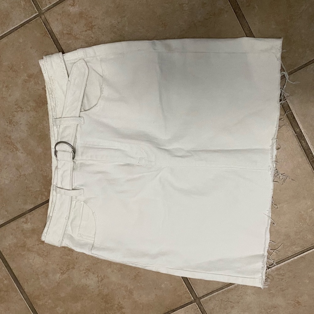 White Denim mini skirt